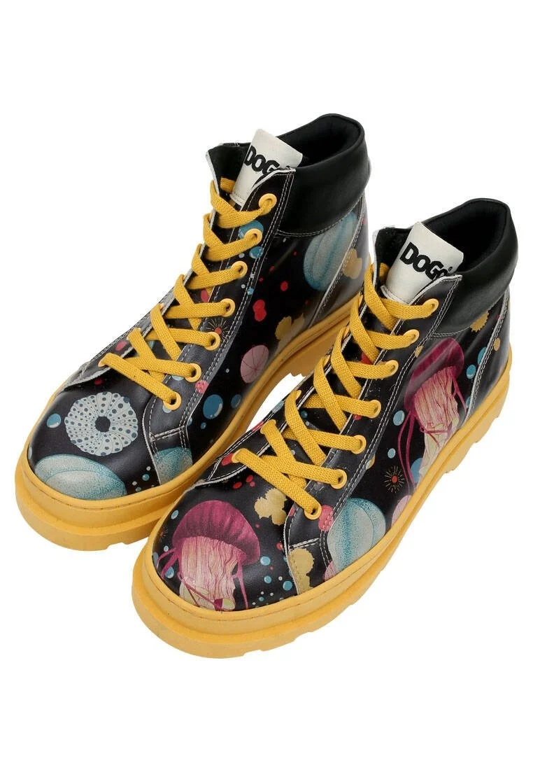 Femme Cuir Vegan Multicolore Bottes - Jelly Stars Motif