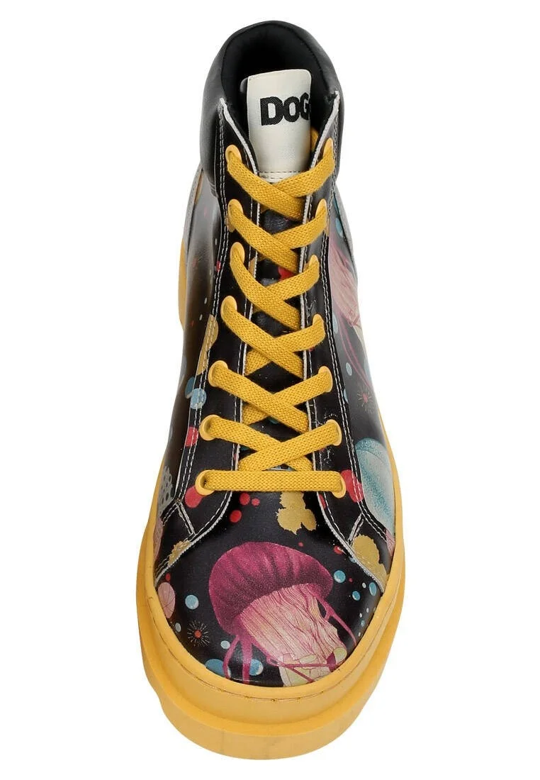 Femme Cuir Vegan Multicolore Bottes - Jelly Stars Motif