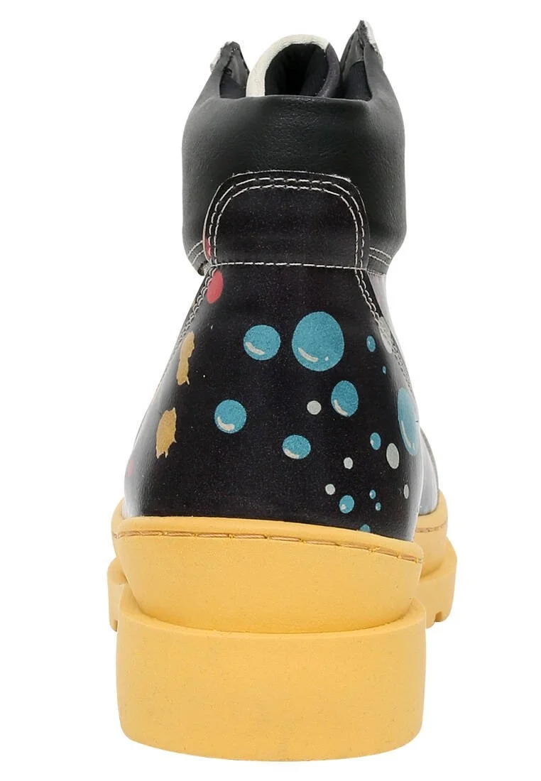 Femme Cuir Vegan Multicolore Bottes - Jelly Stars Motif