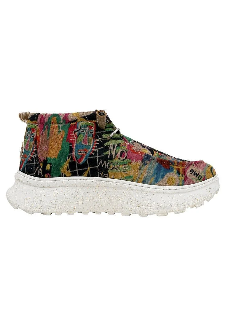 Femme Cuir Vegan Multicolore Bottes - No More Drama Motif