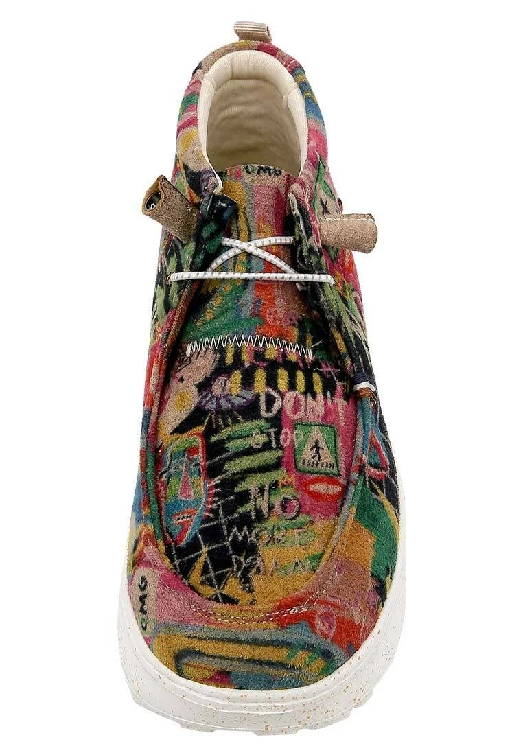 Femme Cuir Vegan Multicolore Bottes - No More Drama Motif