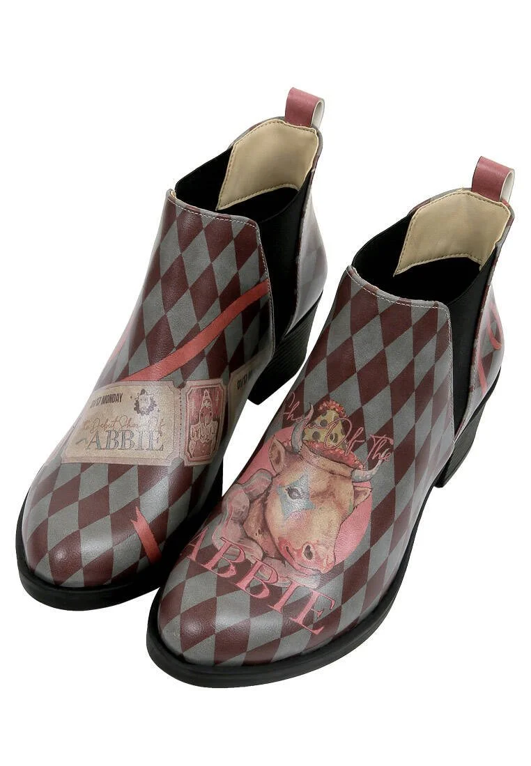 Femme Cuir Vegan Multicolore Bottes Longues - Abbie Motif