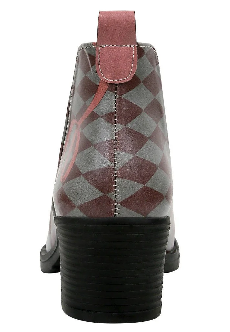 Femme Cuir Vegan Multicolore Bottes Longues - Abbie Motif