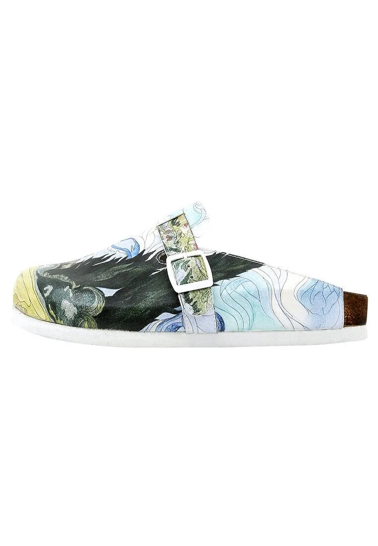 Femme Cuir Vegan Multicolore Chaussons - Vincent van Gogh A Wheat Field with Cypresses Motif