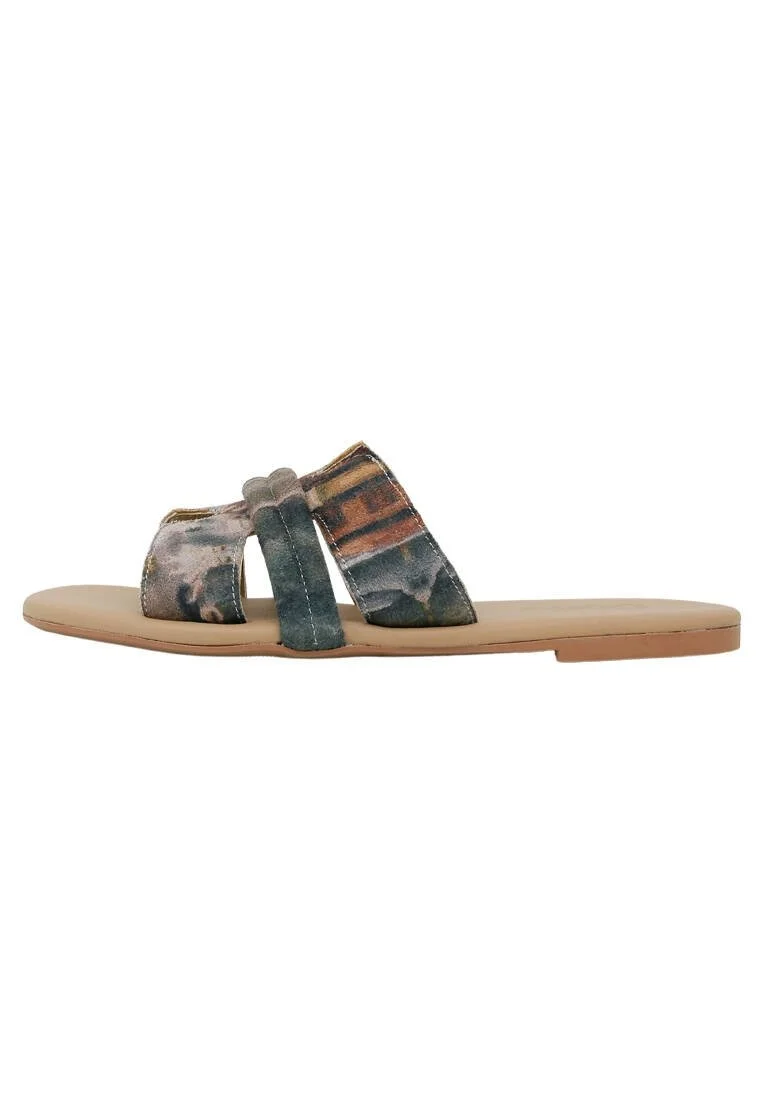 Femme Cuir Vegan Multicolore Chaussons - Ballerinas Motif