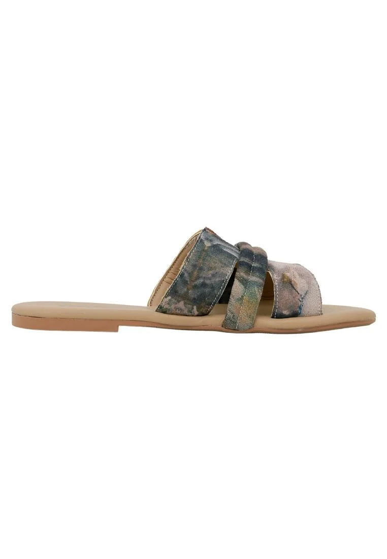 Femme Cuir Vegan Multicolore Chaussons - Ballerinas Motif