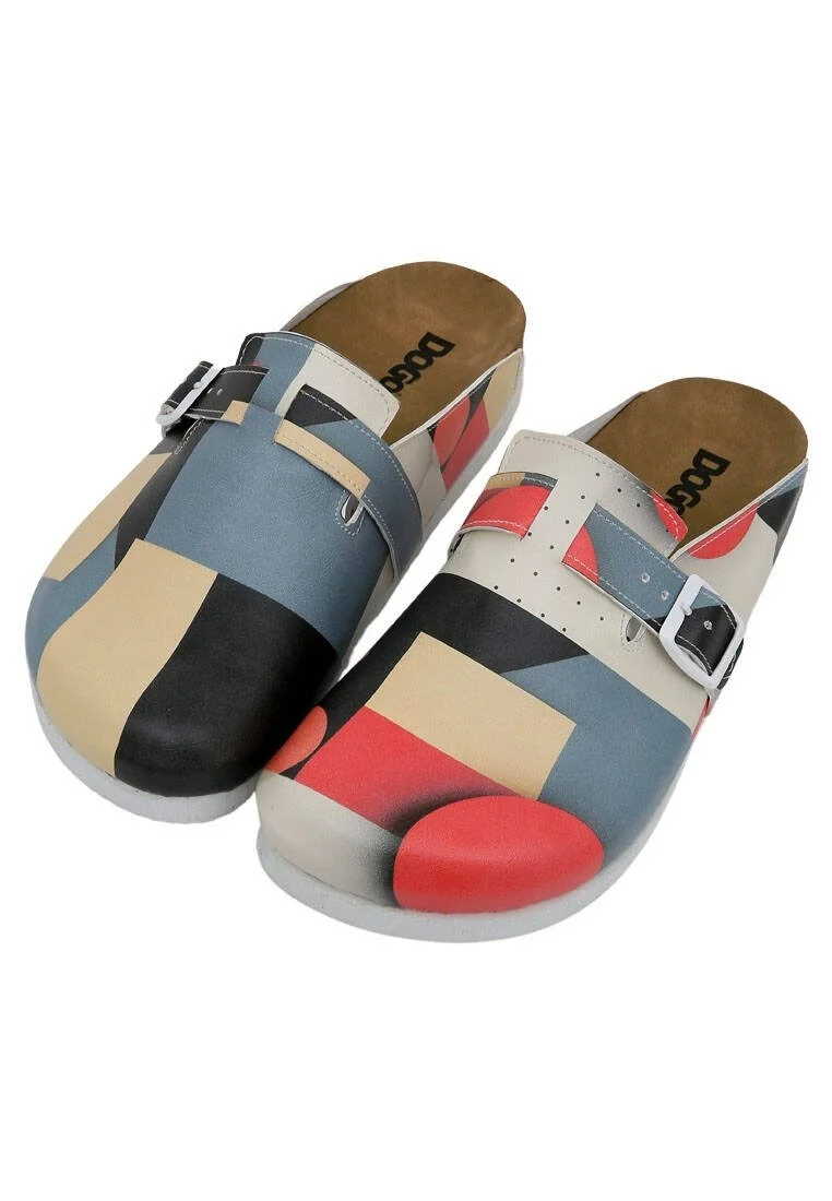 Femme Cuir Vegan Multicolore Chaussons - Reflection of Colors Motif