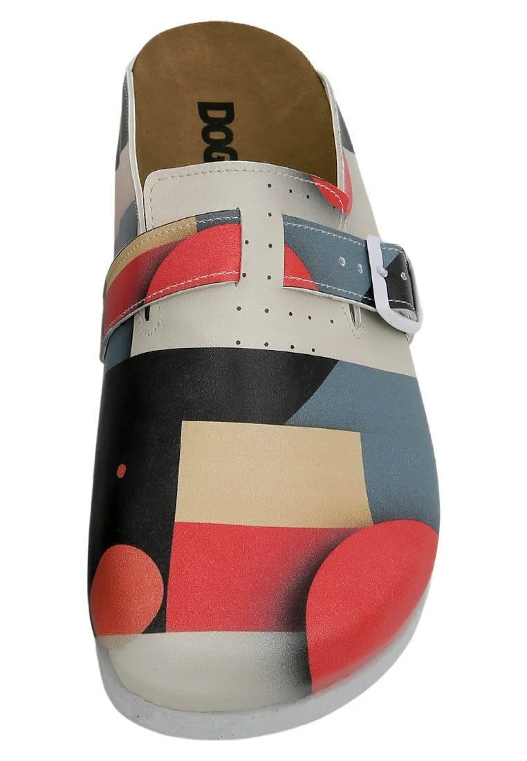 Femme Cuir Vegan Multicolore Chaussons - Reflection of Colors Motif