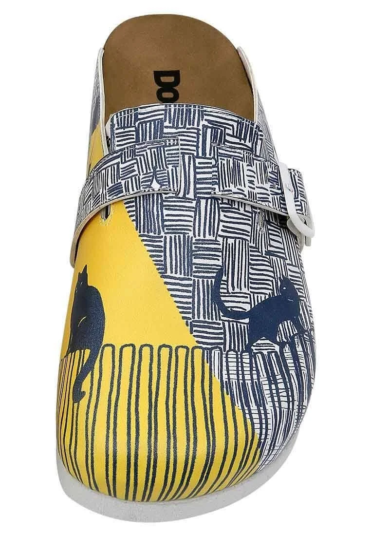 Femme Cuir Vegan Multicolore Chaussons - Florasancat Motif