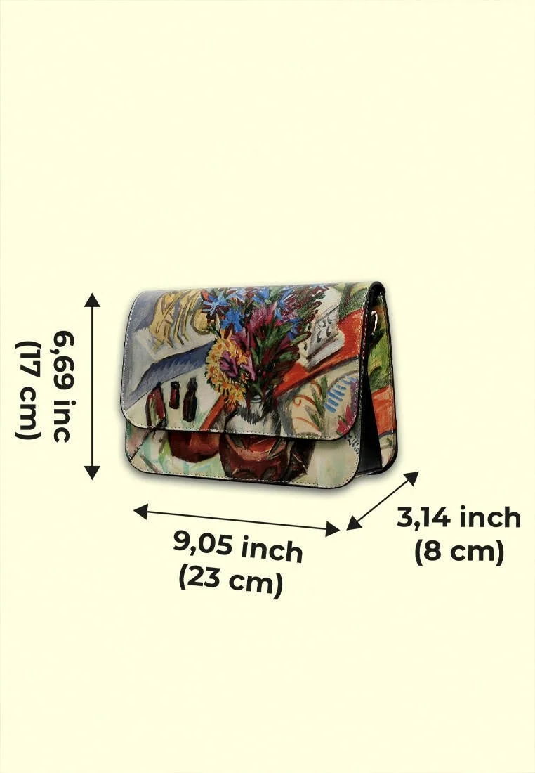 Femme Cuir Vegan Multicolore Sac à Main - Still Life Motif