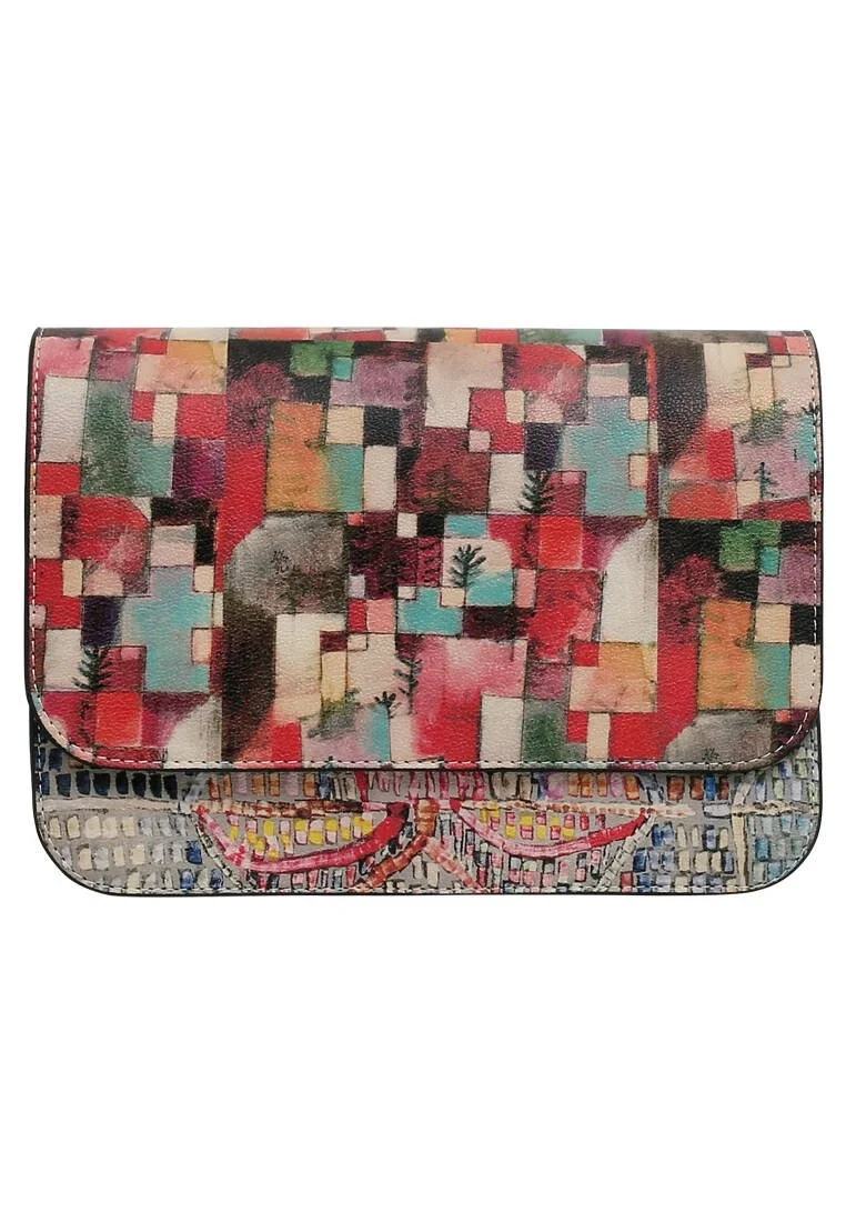 Femme Cuir Vegan Multicolore Sac à Main - Mini Mosaic Motif