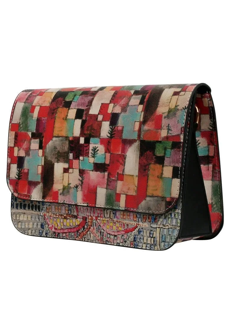 Femme Cuir Vegan Multicolore Sac à Main - Mini Mosaic Motif