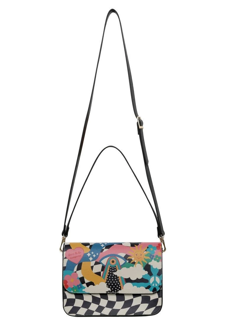 Femme Cuir Vegan Multicolore Sac à Main - Born to be Awesome Motif