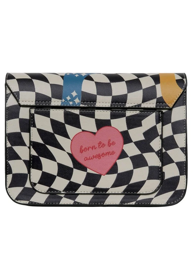 Femme Cuir Vegan Multicolore Sac à Main - Born to be Awesome Motif