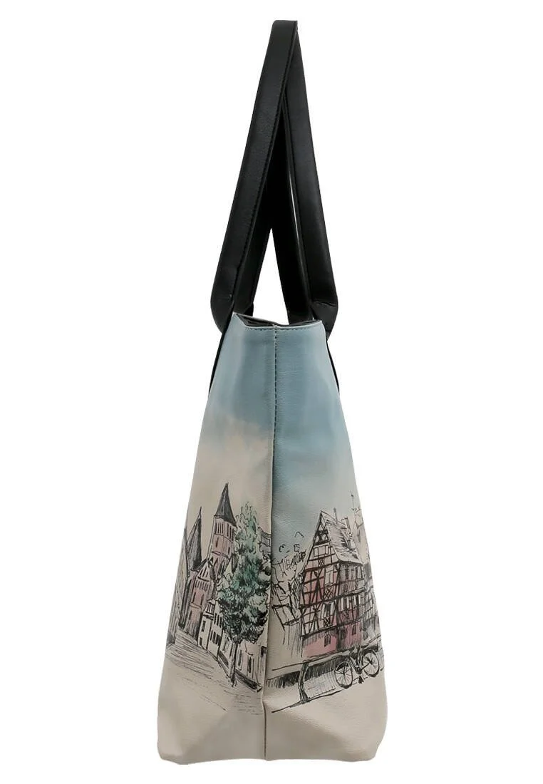 Femme Cuir Vegan Multicolore Sac d'épaule - Take a Walk Motif