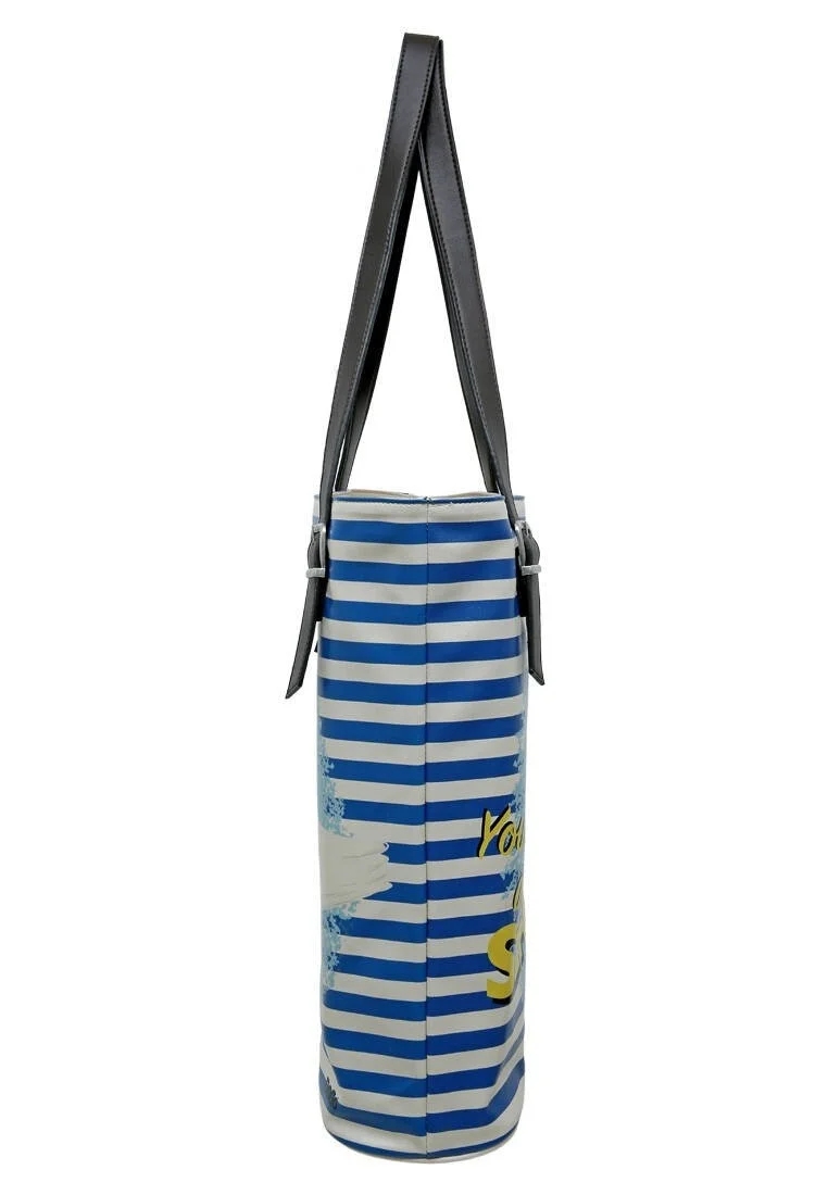Femme Cuir Vegan Multicolore Sac d'épaule - You, Me and the Sea Motif