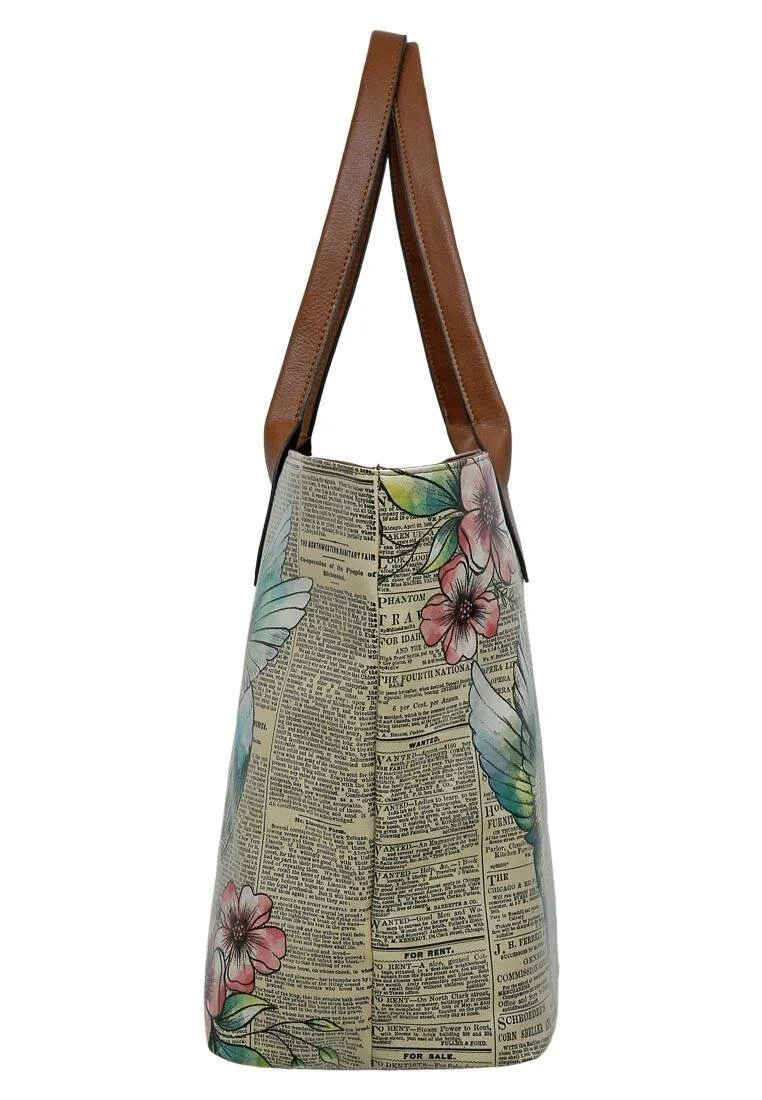 Femme Cuir Vegan Multicolore Sac d'épaule - As Free As a Bird Motif