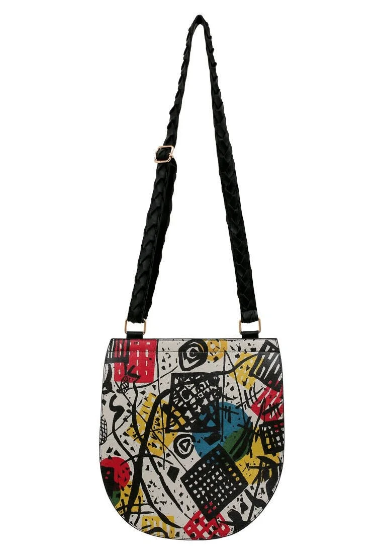 Femme Cuir Vegan Multicolore Sac d'épaule - Eternal Swirl Motif