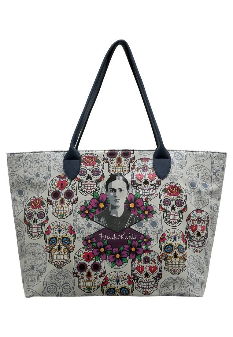 Femme Cuir Vegan Multicolore Sac d'épaule - FKL Frida Kahlo Remembrance of Frida Motif