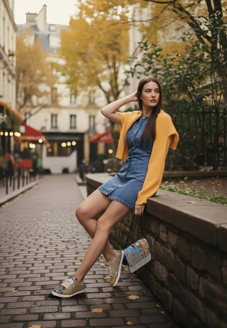 Dogo - Femme Cuir Vegan Multicolore Sac à Main - Robo Shibuya Motif (1)