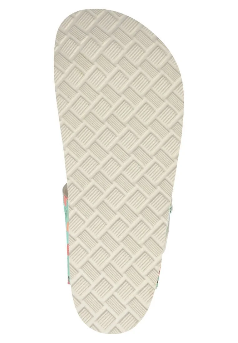 Femme Cuir Vegan Multicolore Sandales - Colors of Patterns Motif