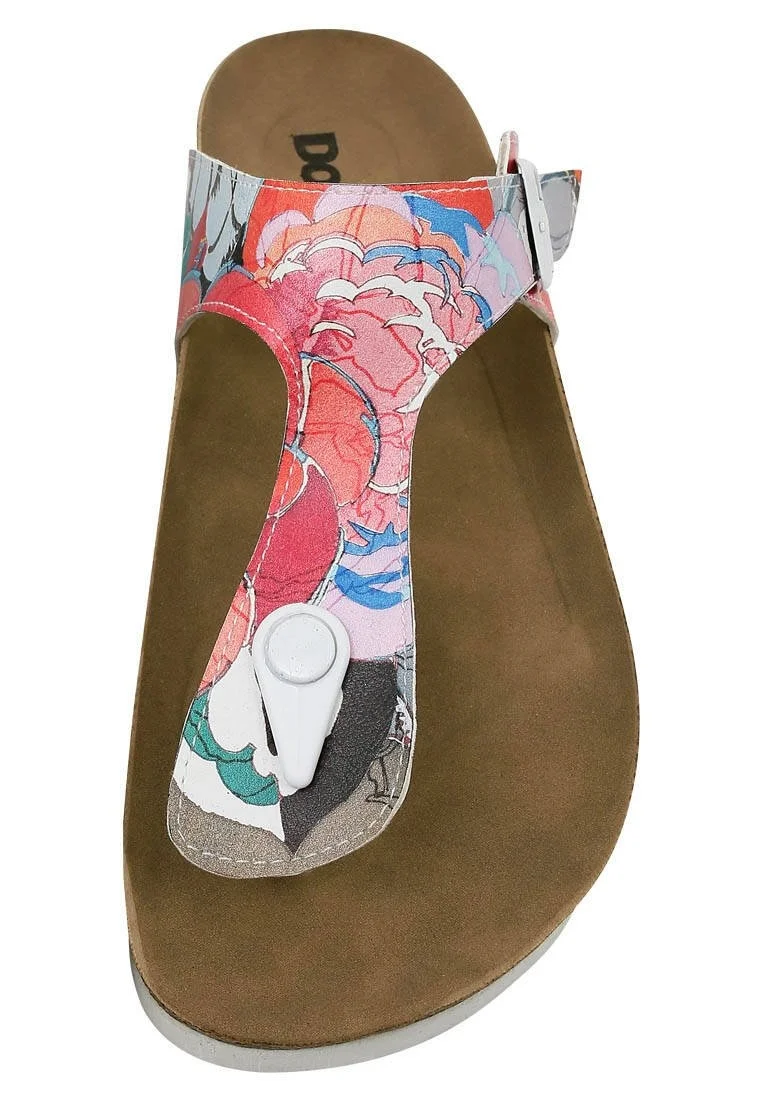 Femme Cuir Vegan Multicolore Sandales - Hello Motif