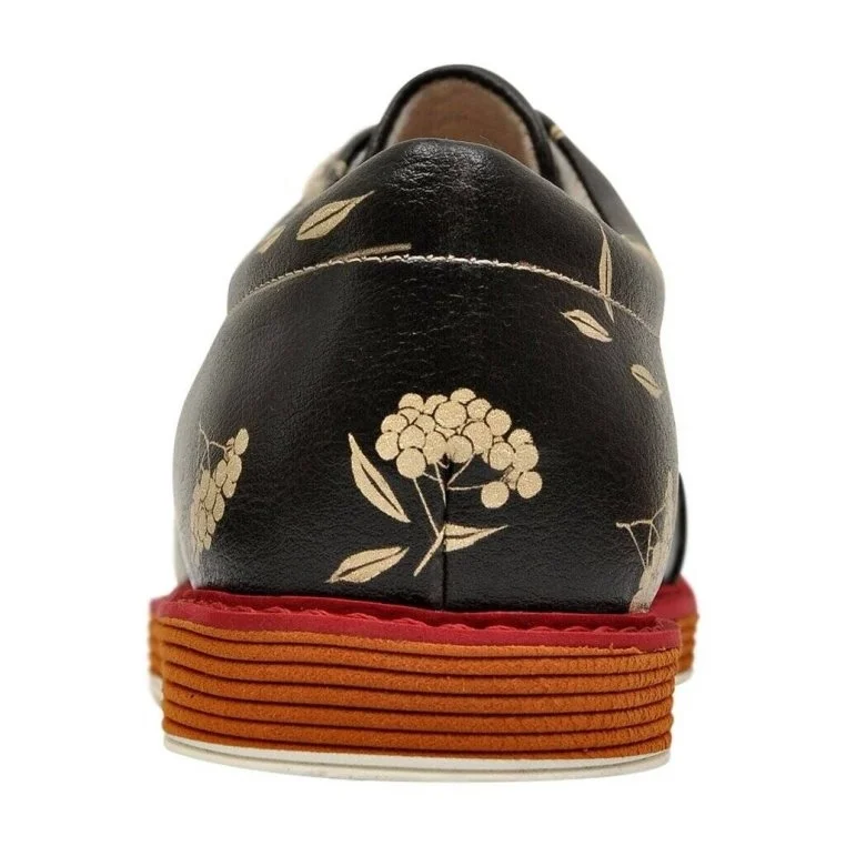 Femme Cuir Vegan Noir Baskets - Climb With Me Motif