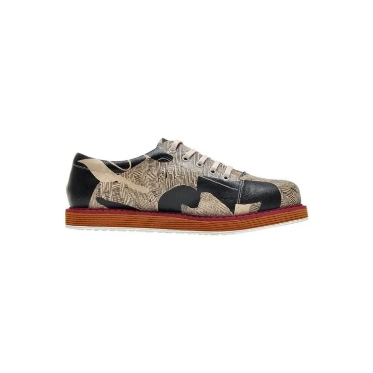 Femme Cuir Vegan Noir Baskets - Art Changes Everything Motif