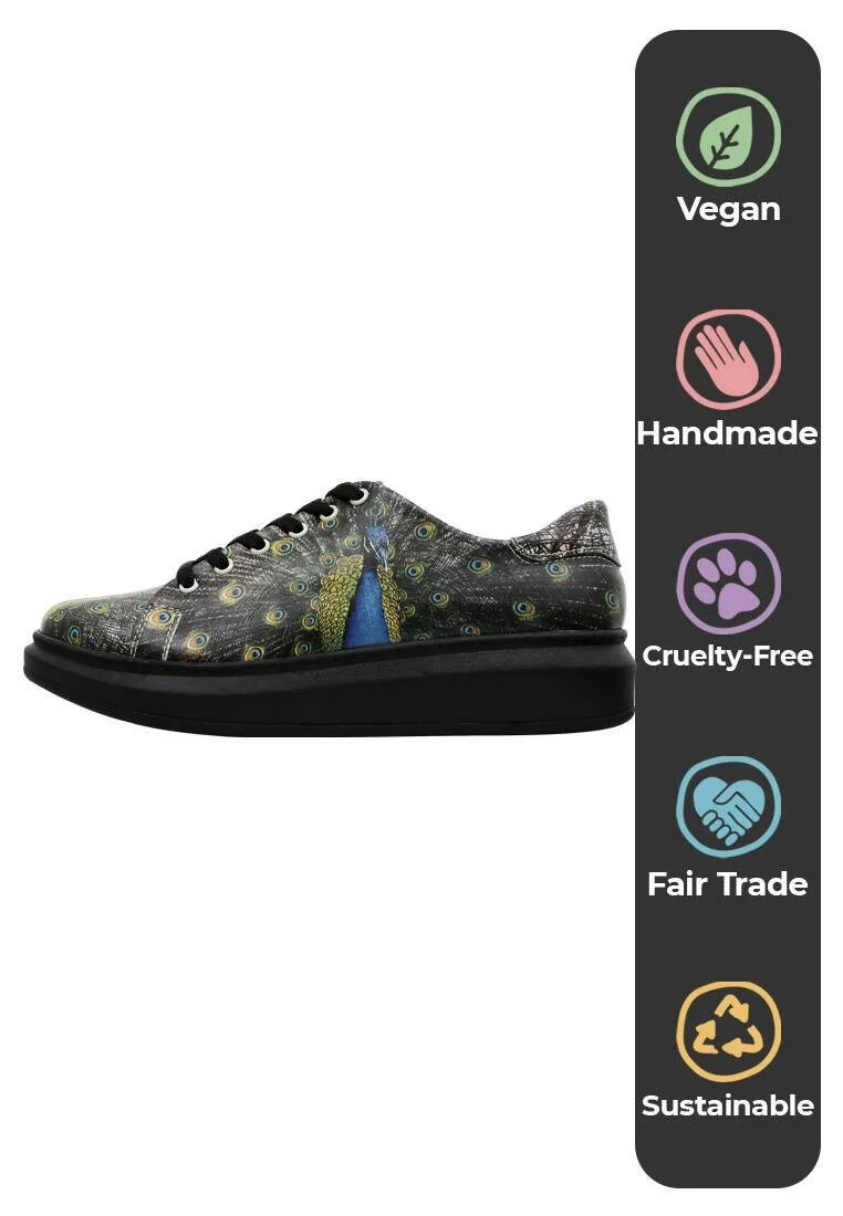 Femme Cuir Vegan Noir Baskets - All Beauty is in You Motif