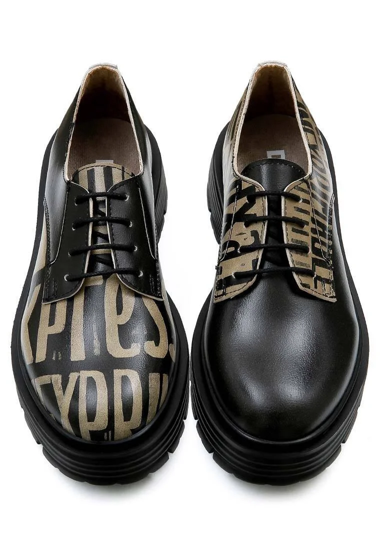 Femme Cuir Vegan Noir Baskets - Expression Motif