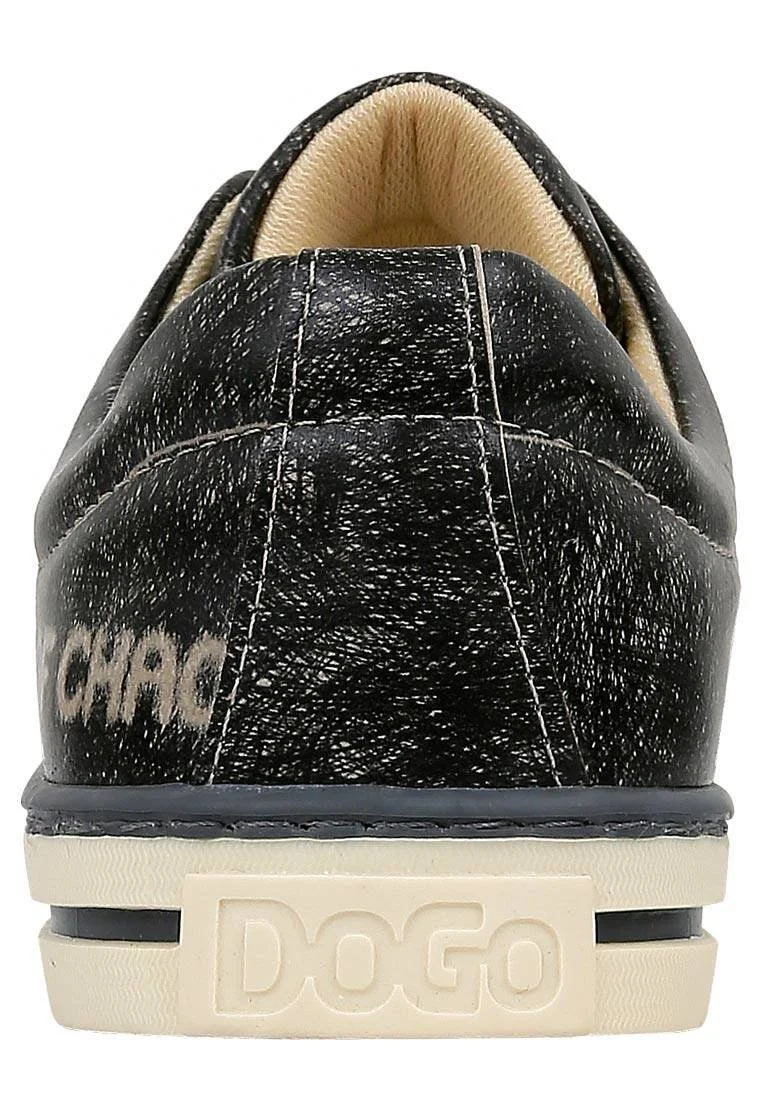 Femme Cuir Vegan Noir Baskets - Agent of Chaos Motif