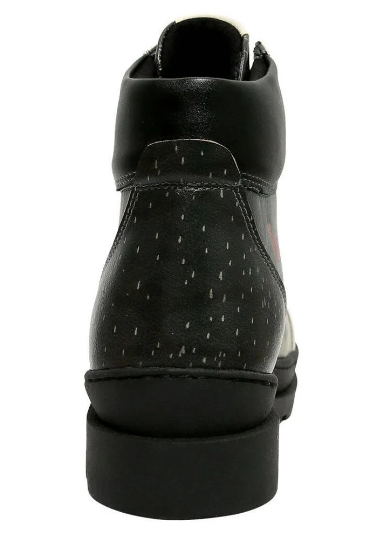 Femme Cuir Vegan Noir Bottes - Save the Bird Motif
