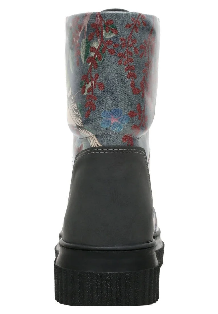 Femme Cuir Vegan Noir Bottes Longues - Show me Some Loving Motif