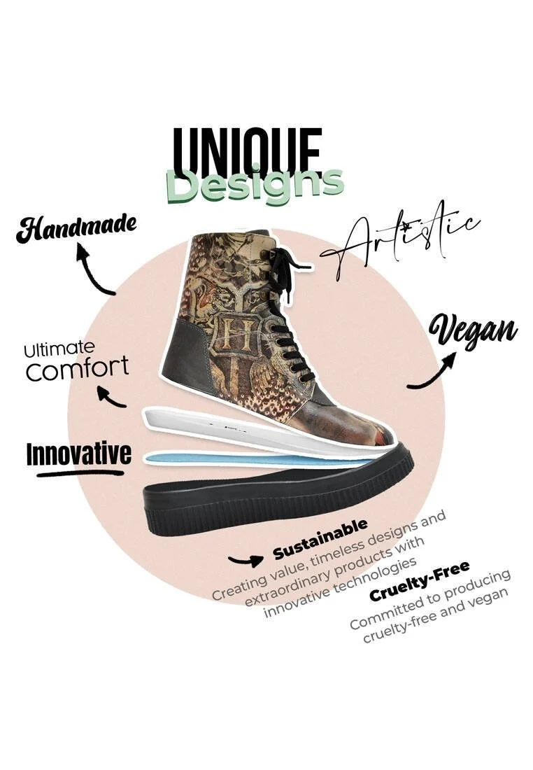 Femme Cuir Vegan Noir Bottes Longues - Warner Bros Triwizard Tournament Harry Potter Motif
