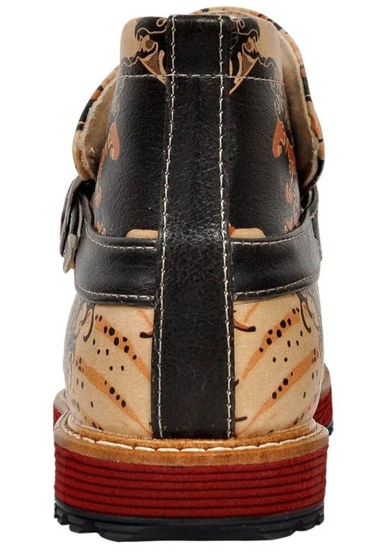 Femme Cuir Vegan Noir Bottines Chelsea - Ninja guys Motif