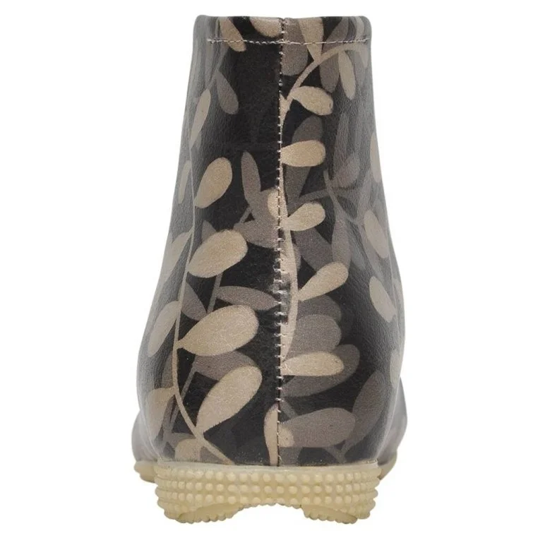 Femme Cuir Vegan Noir Bottines - Don't Be Lazy Motif