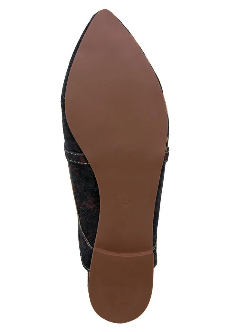 Femme Cuir Vegan Noir Chaussons - Warner Bros Tasmanian Devil Motif