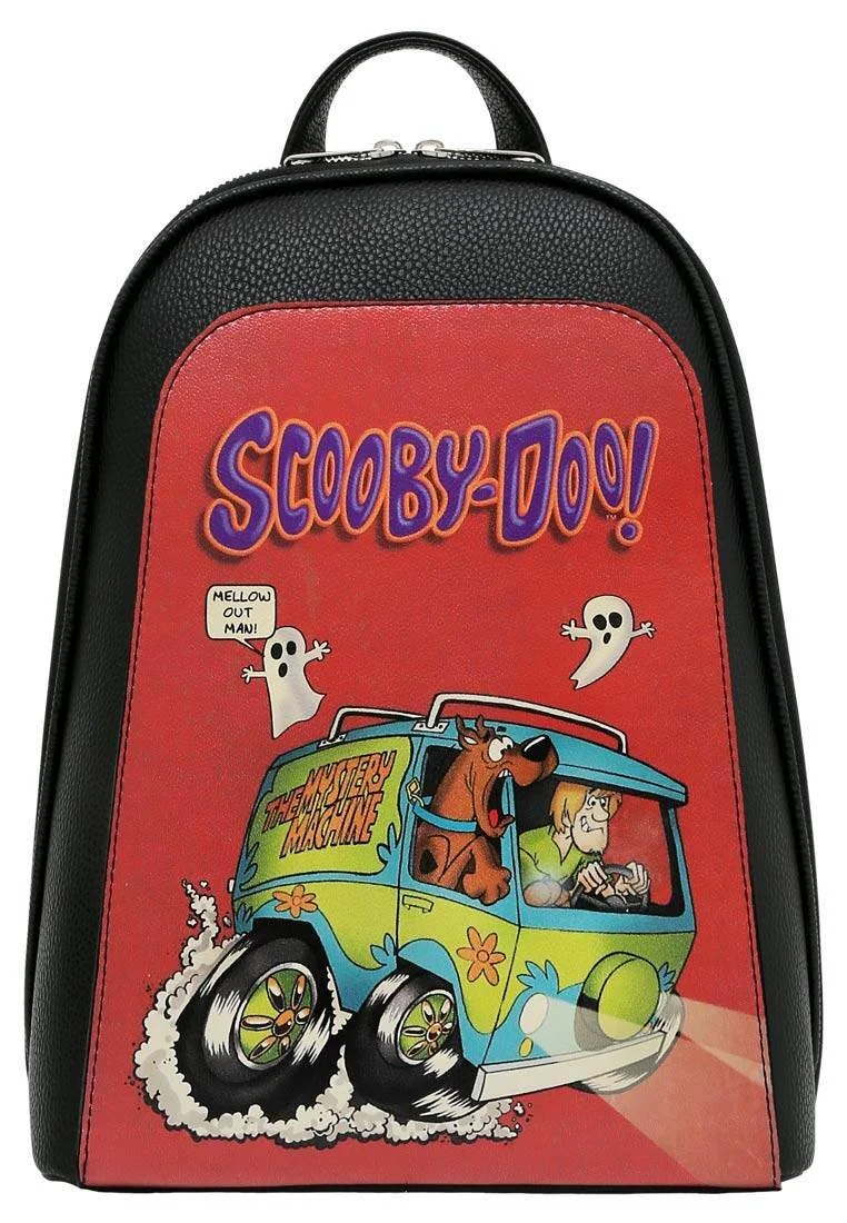 Dogo - Femme Cuir Vegan Noir Sac à dos - Warner Bros Scooby Doo Ghost Chase Motif Dogo - Femme Cuir Vegan Noir Sac à dos - Warner Bros Scooby Doo Ghost Chase Motif