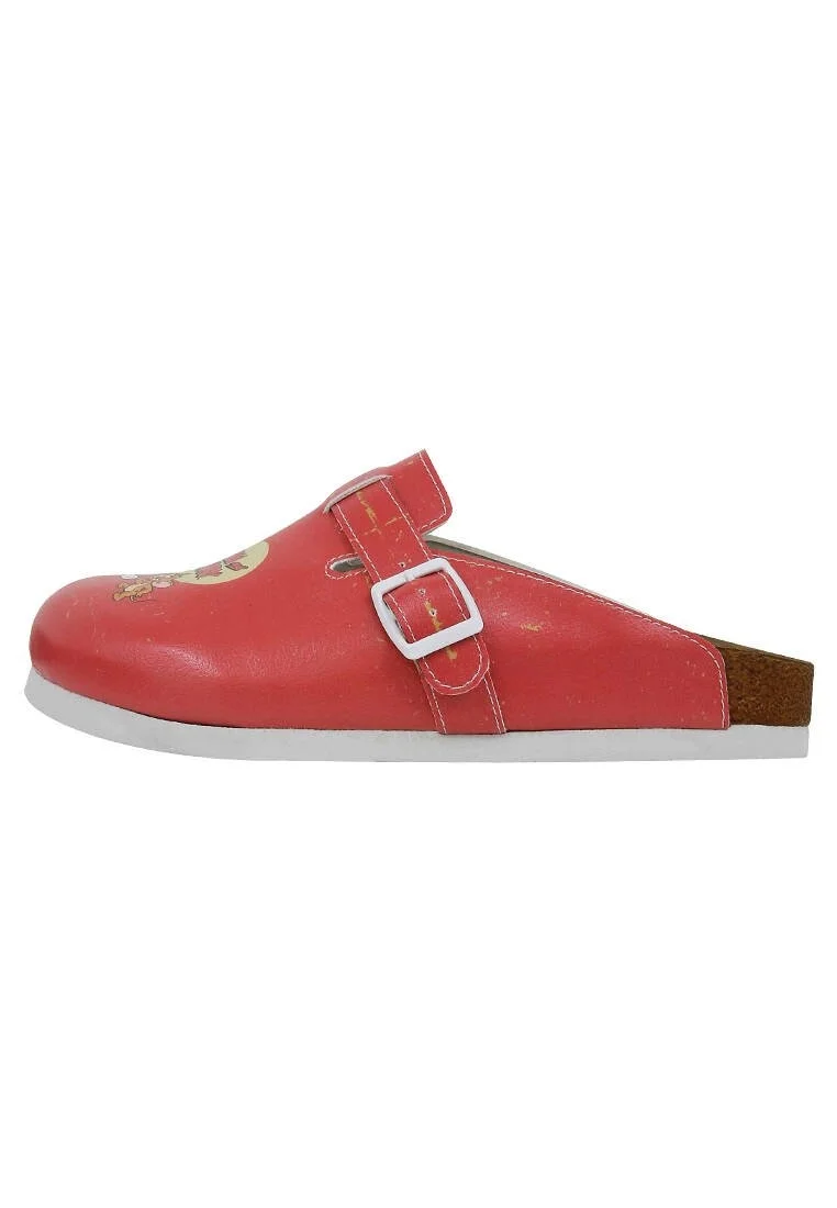 Femme Cuir Vegan Orange Chaussons - Warner Bros Tom et Jerry Motif