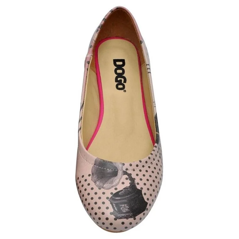 Femme Cuir Vegan Rose Chaussures Plates - When I Saw You Motif