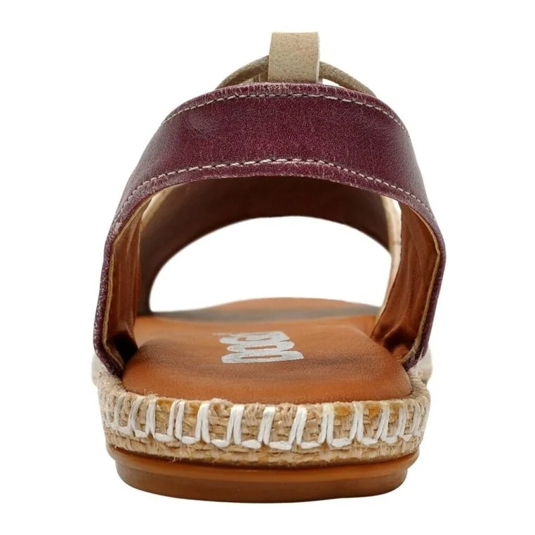 Femme Cuir Vegan Rose Sandales à Lacets - Sweetness Motif
