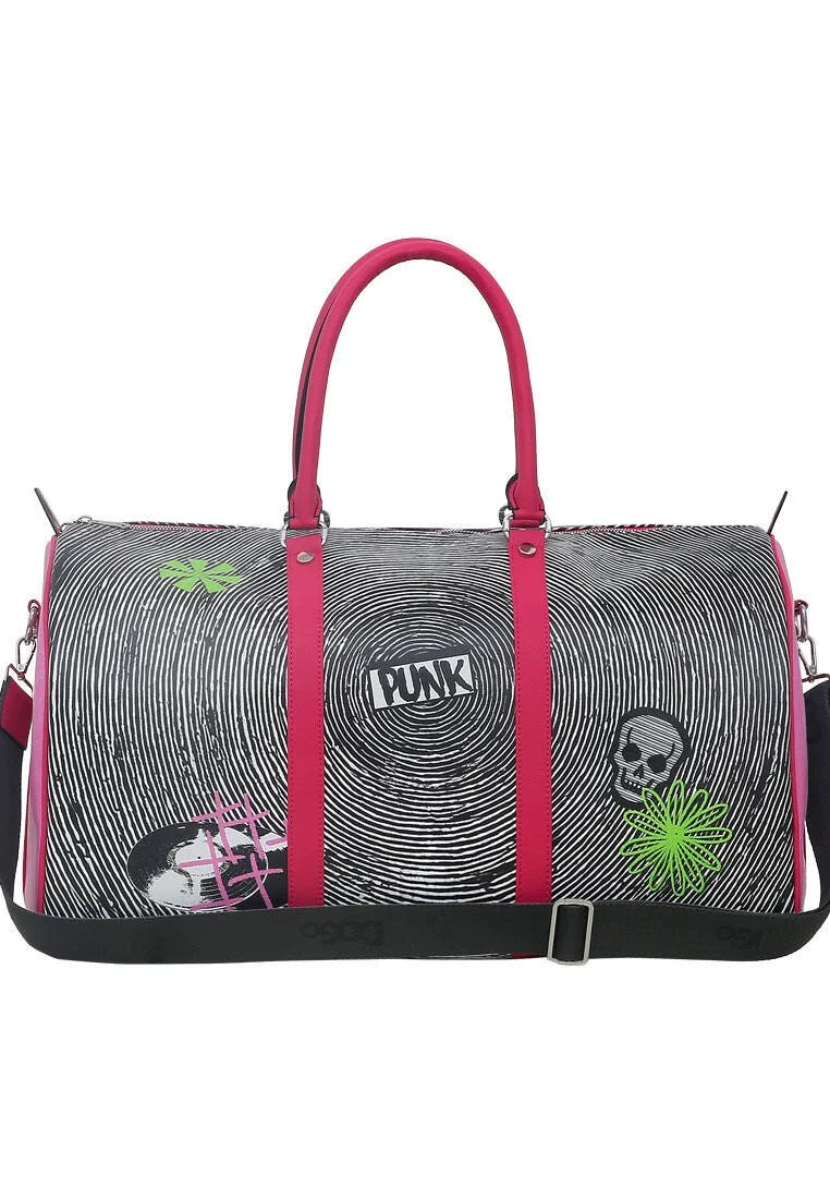 Femme Cuir Vegan Multicolore Sac de Voyage - Night Is Young Motif Femme Cuir Vegan Multicolore Sac de Voyage - Night Is Young Motif