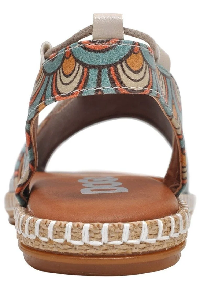 Femme Cuir Vegan Multicolore Sandales à Lacets - You Look Beautiful Motif