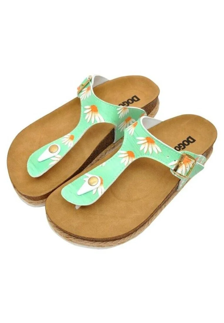 Femme Cuir Vegan Turquoise Chaussons - Smells like love Motif
