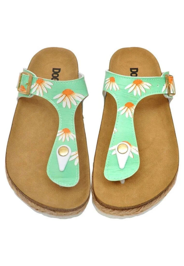 Femme Cuir Vegan Turquoise Chaussons - Smells like love Motif