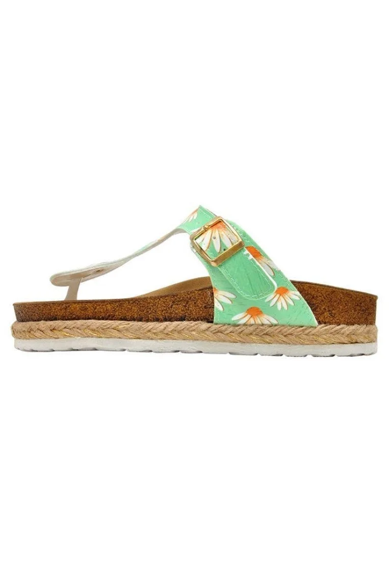 Femme Cuir Vegan Turquoise Chaussons - Smells like love Motif