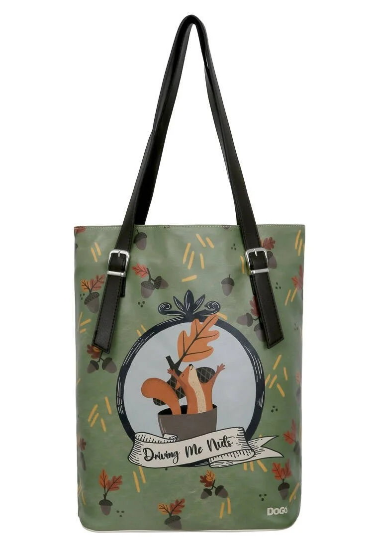 Femme Cuir Vegan Vert Sac d'épaule - Driving Me Nuts Motif