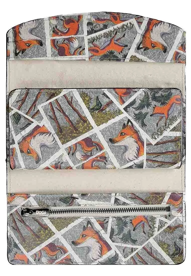 Femme Gris Portefeuille - A Day of a Fox Motif