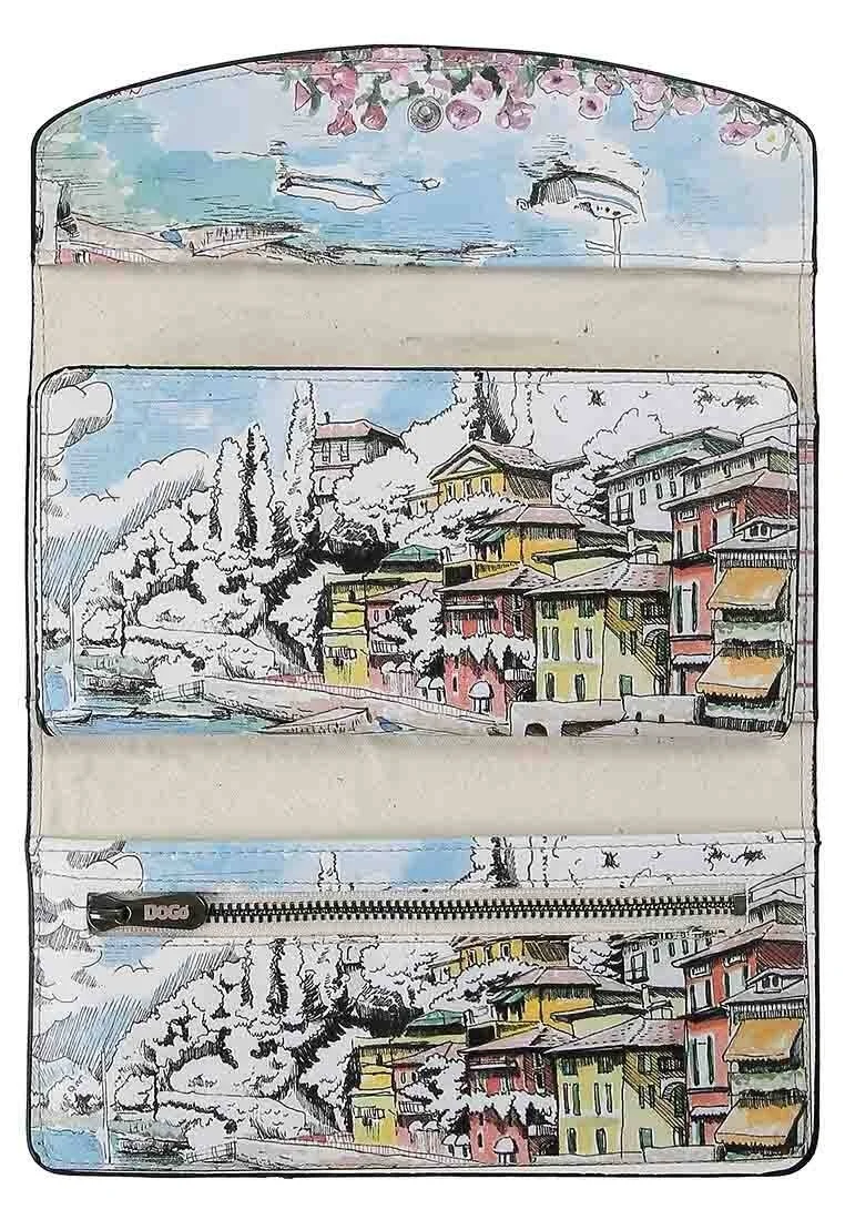 Femme Multicolore Portefeuille - Lago di Como Motif