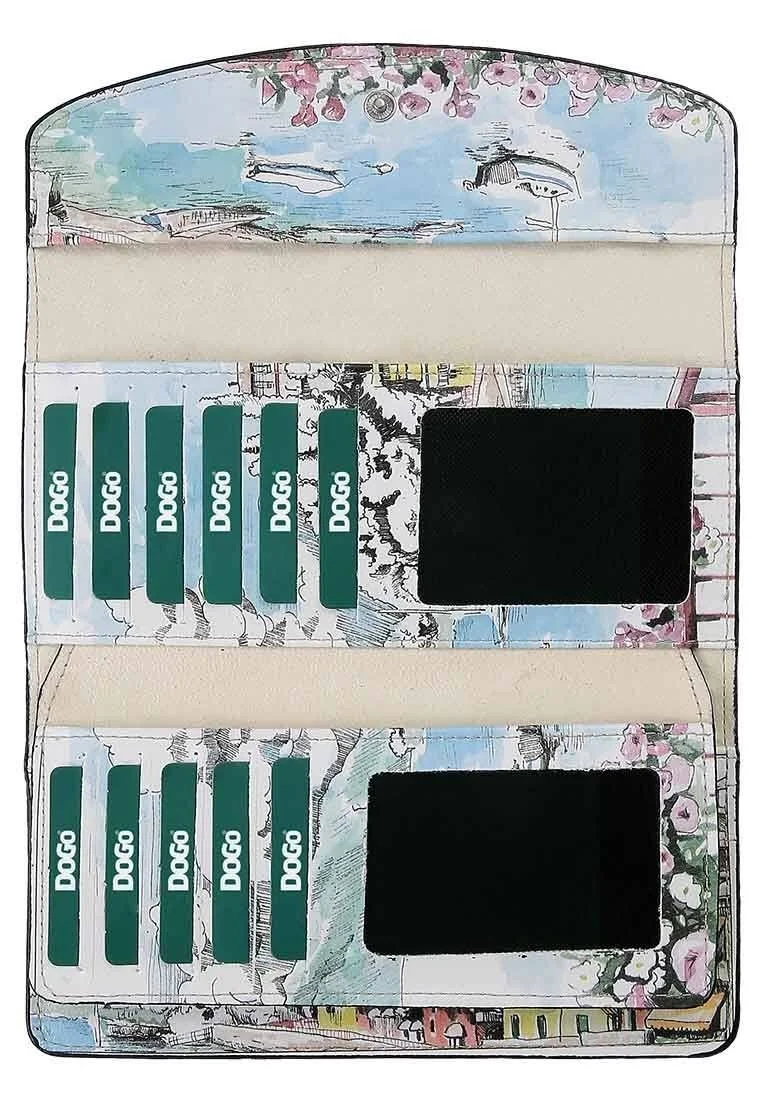 Femme Multicolore Portefeuille - Lago di Como Motif